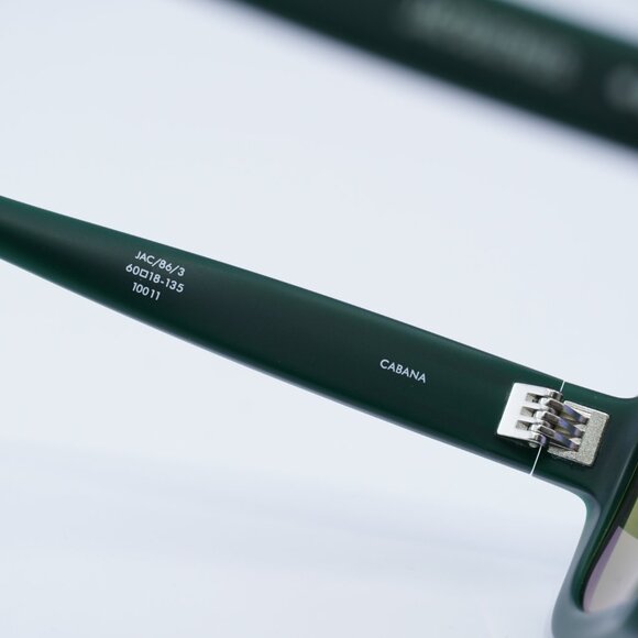 Jacquemus CABANA JAC/86 C3 Sunglasses Matte Green Square Frame, Green Lenses main image 7